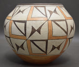 Native American, Historic Poly Chrome Acoma Pottery Jar, Ca 1920's, #1271 Sold