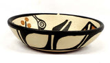 Native American Santo Domingo Poly Chrome Pottery Bowl by B. Veale, Ca 1970's #1290
