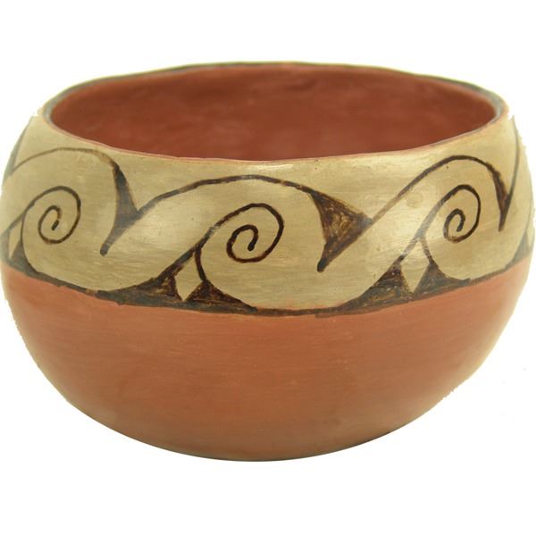 Native American Vintage Maricopa Pottery Bowl, by Vesta Bread (1912-1973), Ca 1900's, #1384