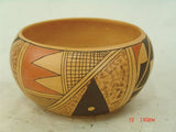 Native American, Vintage Hopi Poly Chrome Pottery Bowl, by Kathleen Collateta, Ca 1980's, #1382