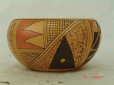 Native American, Vintage Hopi Poly Chrome Pottery Bowl, by Kathleen Collateta, Ca 1980's, #1382
