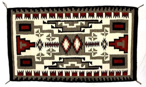 Native American, Exceptional Navajo Storm Pattern Weaving/Rug, Ca 1970's, #1411 SOLD
