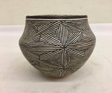 Native American, Vintage Acoma Pottery Bowl, by Lucy Lewis (1898-1992, Ca. 1960's, #1442 SOLD