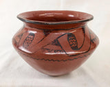 Native American, Vintage Unique Maricopa Pottery Jar, By Ida Redbird, (1892-1971). Ca 1940's- 1950's, #1468