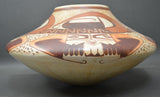 Native American, Vintage Hopi Polychrome Pottery Jar, Attributed To Mark Tahbo, Ca 1980's-90's, #1523