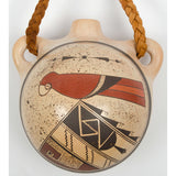 Native American, Hopi Poly Chrome Pottery Canteen, by Loren Ami (Hopi, b. 1968), Ca 1980's, #1347 SOLD