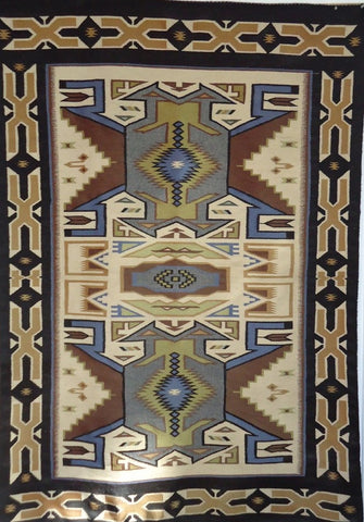 Native American Tees Nos Pos Navajo Rug, Classic Revival Period, Circa 1940-60, #842-SOLD