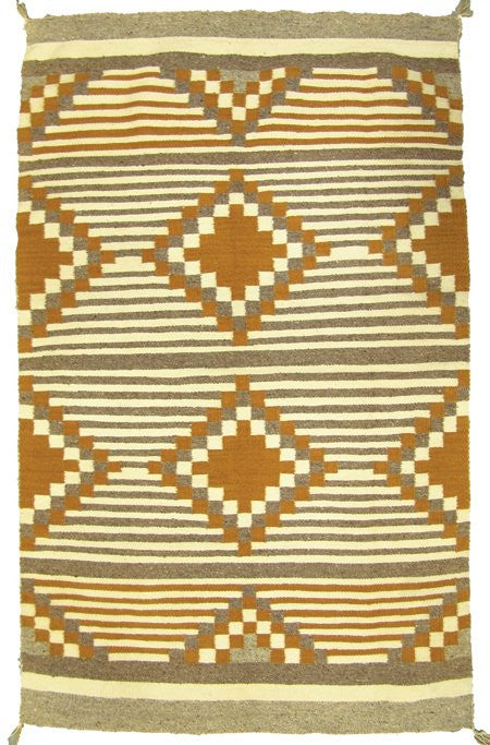 Native American, Beautiful Navajo Chief's Style Weaving/Blanket in Earth Tones, Ca 1950's, #970-Sold