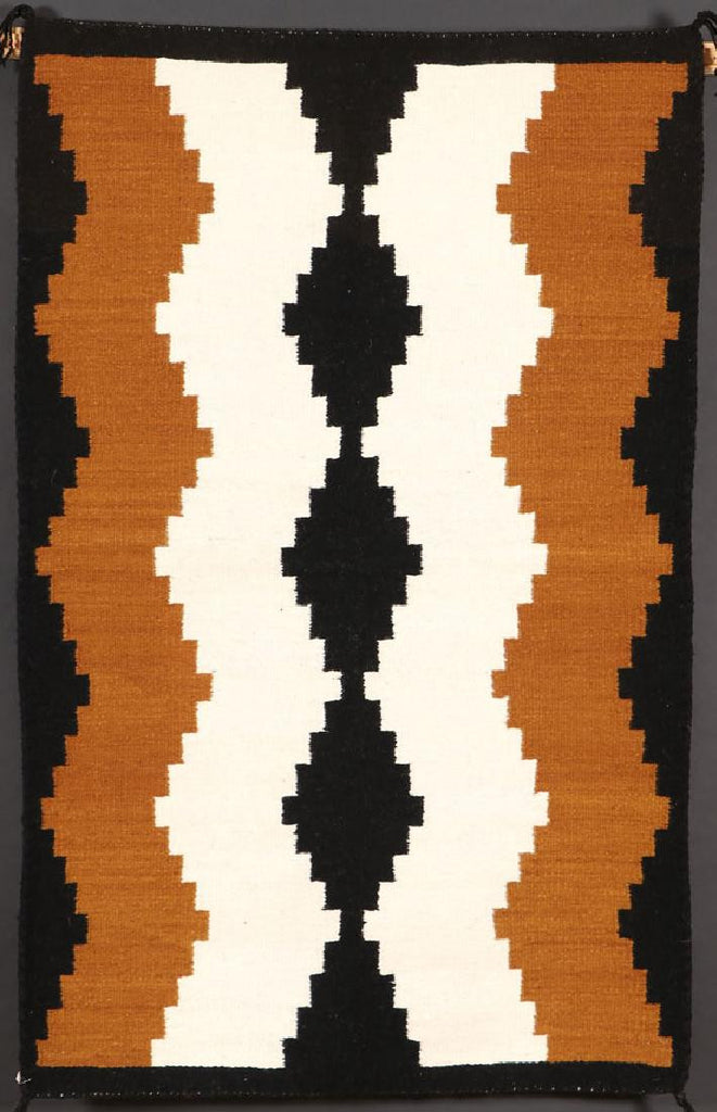 Native American Hand Made Vintage Navajo Wool Textile, by Rose Smith, White Horse, #1100 SOLD