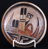 Vintage Hopi Poly Chrome Pottery Bowl With Abstract Bird Design, Ca 1890's-1910's, # 1107 Sold