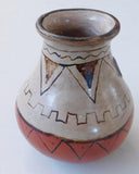Native American,  Maricopa, Poly Chrome Pottery Pot, Ca 1940's, #1198