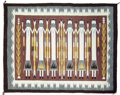 Native American, Navajo Yei weaving, by Zounie Sam, Ca 1980's #1177 SOLD