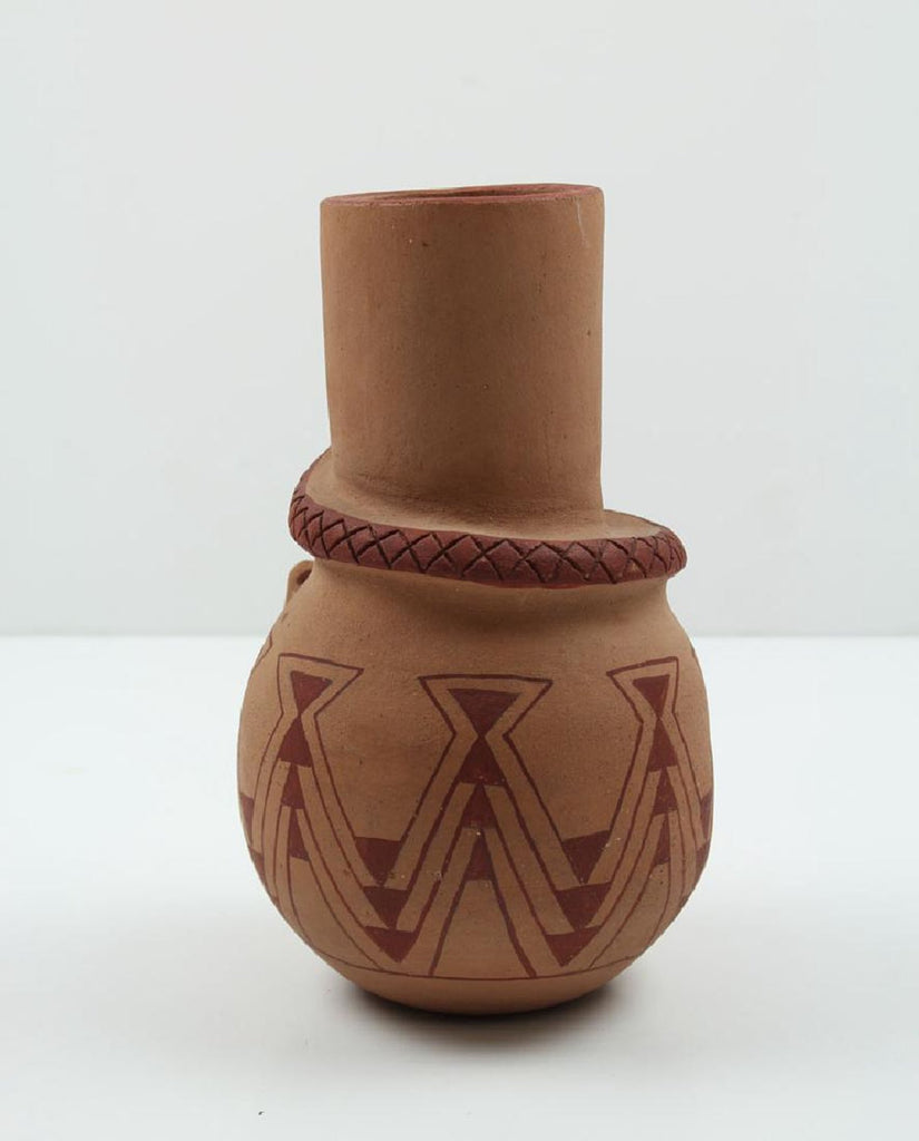 Native American, Vintage Mojave Pottery Snake Jar, by Elmer Gates, Ca 1975, #1273