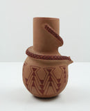 Native American, Vintage Mojave Pottery Snake Jar, by Elmer Gates, Ca 1975, #1273