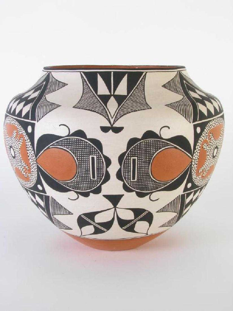 Native American Acoma Pottery Olla, by Rachel Aragon, Ca 1980's, #1374