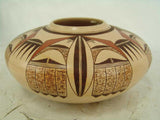 Native American, Exquisite Vintage Hopi Poly Chrome Pottery Bowl, by Tonita Hamilton Nampeyo, Ca 1980's, #1420 Sold