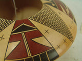 Native American Vintage Hopi Poly Chrome Bowl, by Alice Dashee, Ca 2000's, #1422