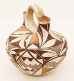 Native American, Historic Acoma Poly Chrome Pottery Wedding Vase. CA 1930's-50's, # 1460