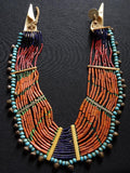 Naga Small Yiptung Bead Upper Konyak Bib Necklace, #1148 Sold