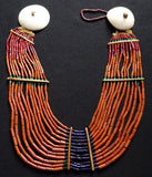 Naga Small Yiptung Bead Upper Konyak Bib Necklace, #1149 Sold