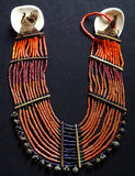 Naga Small Yiptung Bead Upper Konyak Bib Necklace, #1149 Sold