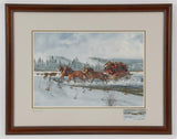 Western Artist Ron Stewart, Water Color Painting, "Making up Time" #1081 Reserved for Andreas