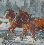 Western Artist Ron Stewart, Water Color Painting, "Making up Time" #1081 Reserved for Andreas