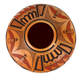 Native American Hopi Poly Chrome Pottery Bowl, by Ramona Ami, Ca 1980's, #1377