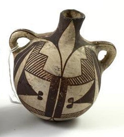 Historic Native American Acoma Pottery Canteen, Ca 1920's, #947-Sold