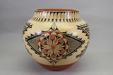 Native American, Jemez Poly Chrome Pottery Olla, by Phyllis M. Tosa, #1179