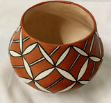Native America, Vintage Acoma Poly Chrome Pottery Jar, by Emma Chino, Ca 1980, #1393