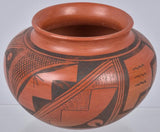 Native American Vintage Red on Black Hopi Pottery Jar, by Laura Tomosie, Ca 1968, #1159 Sold