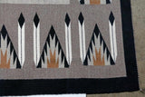 Native American Extraordinary Vintage Large Navajo Storm Pattern Rug, Ca. 1970's, #1449