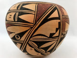Native American Hopi Poly Chrome Pottery Bowl, by Olive Toney, Ca. 1940's, #1302