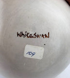 Native American Hopi Poly Chrome Pottery Bowl, by Dollie Joe Navasie (White Swan), Ca 1980's, #1304
