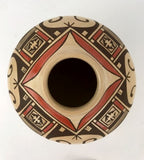 Native American Vintage Hopi Poly Chrome Pottery Bowl, by Melda Garcia Nampeyo Ca 1980's   #1307