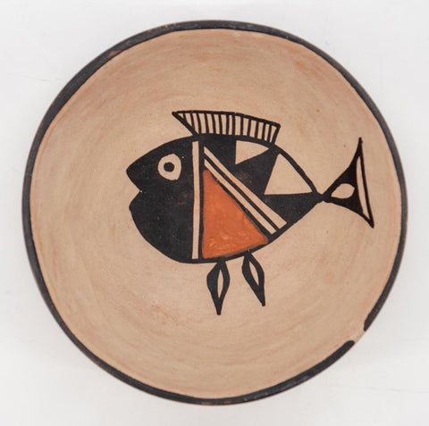Native American, Santo Domingo Pottery Bowl, by Abel and Carol Calabaza, Ca 1980's, #1381