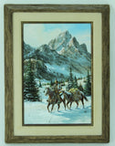 Western Painting, "Crossing The Pass. Oil on Panel, Gerry Michael Metz (b. 1943) #1212 Sold