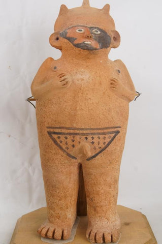 Pre Columbian, Mint Chancay Standing Terra Cotta Figure, Ca. 1100 to 1400 A.D, #1269