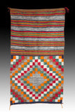 Native American, Vintage Navajo Double Saddle Blanket, Ca 1950's #1065 Sold