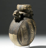 Pre-Columbian, Chancay , Monkey Pottery Canteen, CA 1000 to 1470 CE, #1432