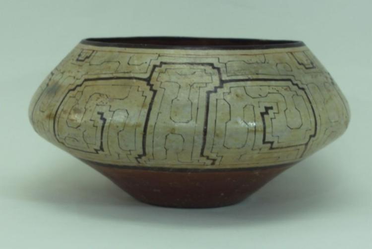 Extraordinay Hugh Vintage Shipibo Indian Pottery Bowl, Ca 1950's #1362 Reserved for Suzanne