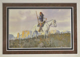 Ron Stewart "Mounted Indian", Water Color Painting,  #685