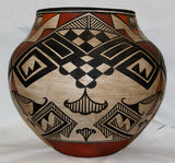 Native American Large Historic Acoma Polychrome Olla, Ca 1950's-60's, #805