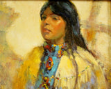 Western Artist, Bill Lundquist, “Apache Maiden- Sunrise Dance”, #892 Sold