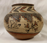 Native American, San Ildefonso Polychrome Pottery Olla, Ca late 19th Century #981