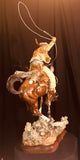 James P. Regimbal, (1949), Bronze Sculpture, "Ropping a Big Sky", 2018, #1390
