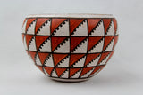 Native American, Vintage Acoma Pottery Bowl, by D.H. Sanchez, Ca 1970's, #1205 Sold