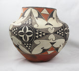 Native American, Historic Acoma Poly Chrome Pottery Olla, Ca 1920's-30's, #1314