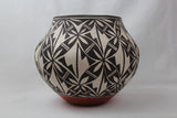 Acoma Pottery : Outstanding Acoma Polychrome Pottery Olla with Interior Banding #258 Sold